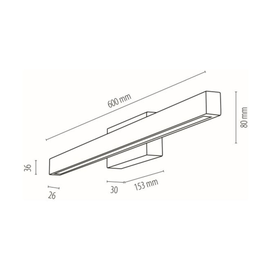 LED badrumsvägglampa AQUAVIVA LED/9W/230V 60 cm IP44 ek