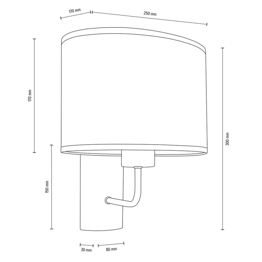 Vägglampa MERCEDES 1xE27/25W/230V krämvit/ek