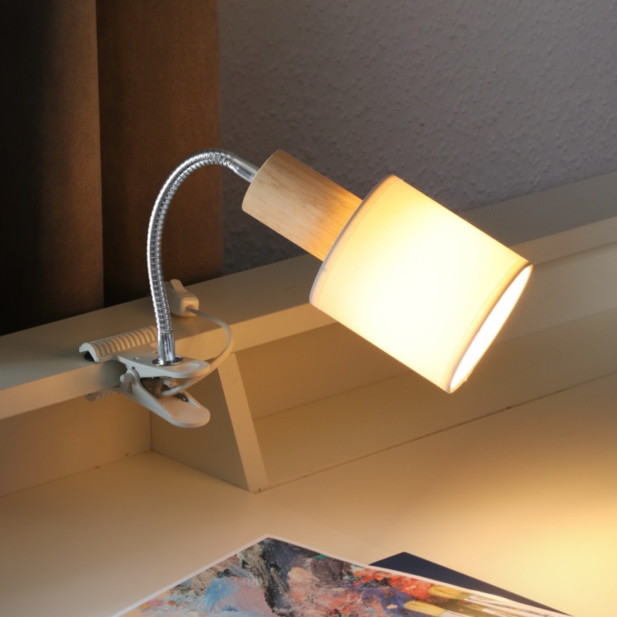 Lampa med klämma TREEHOUSE 1xE27/25W/230V ek