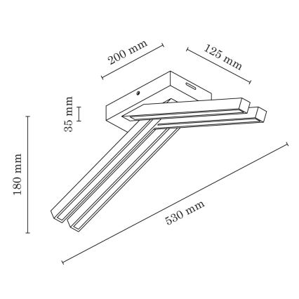 LED ytmonterad taklampa LINUS 4xLED/4,5W/230V matt ek