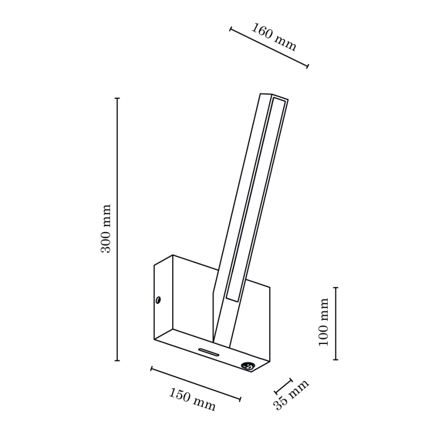 LED Vägglampa LINUS LED/3,75W/230V ek