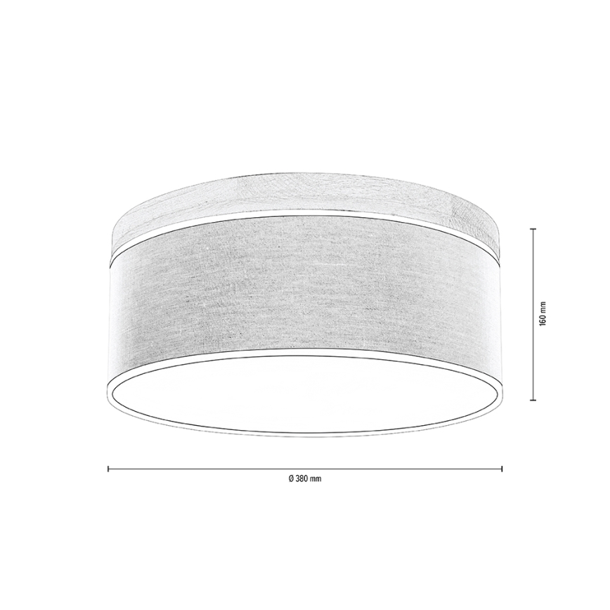Taklampa BOHO 2xE27/25W/230V Ø 38 cm ek
