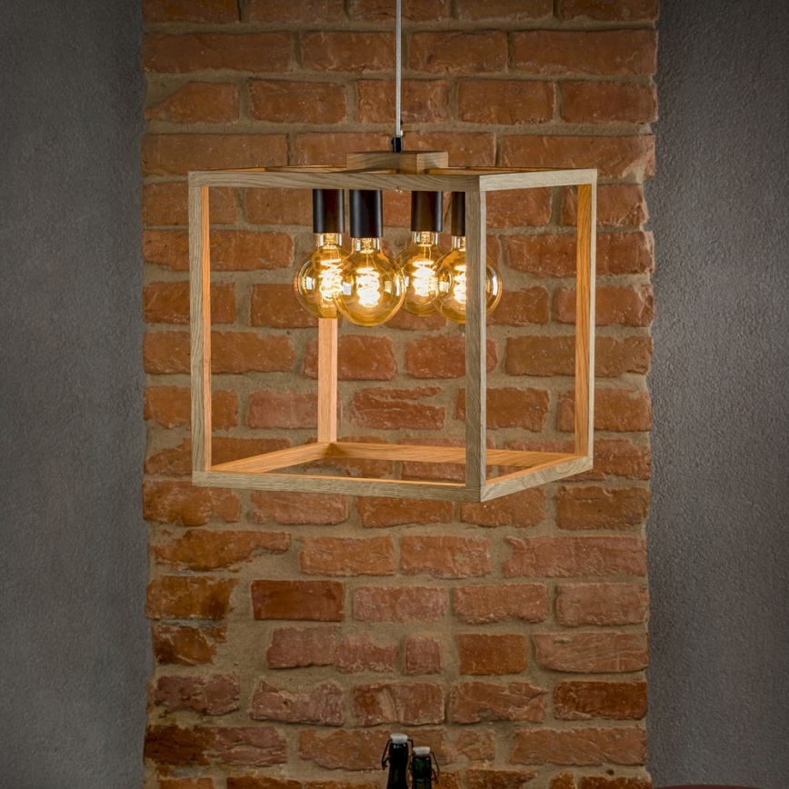 Taklampa på kabel KAGO 4xE27/60W/230V ek