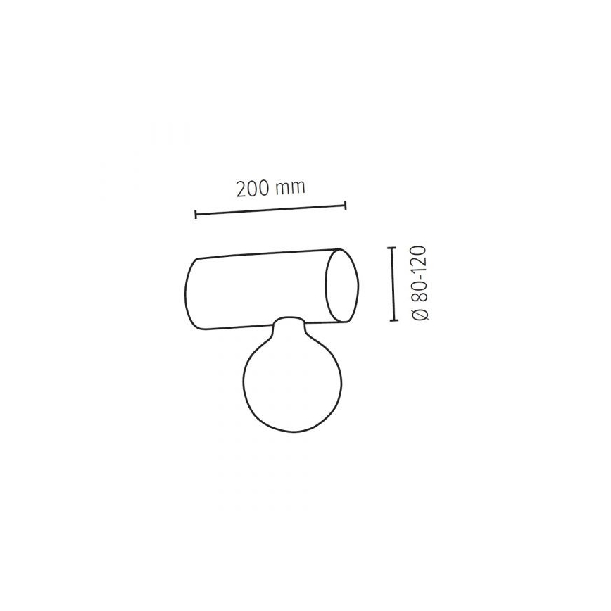 Vägglampa TRABO 1xE27/25W/230V tallträ