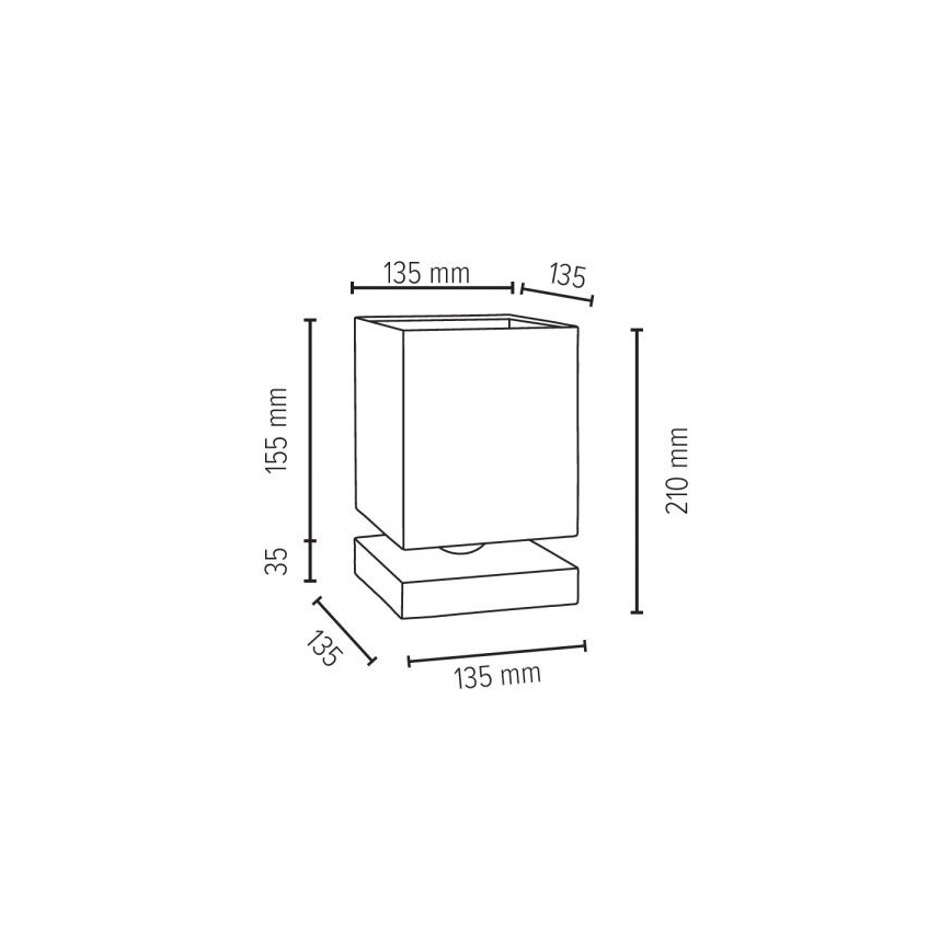 Bordslampa GREAT 1xE27/25W/230V betong
