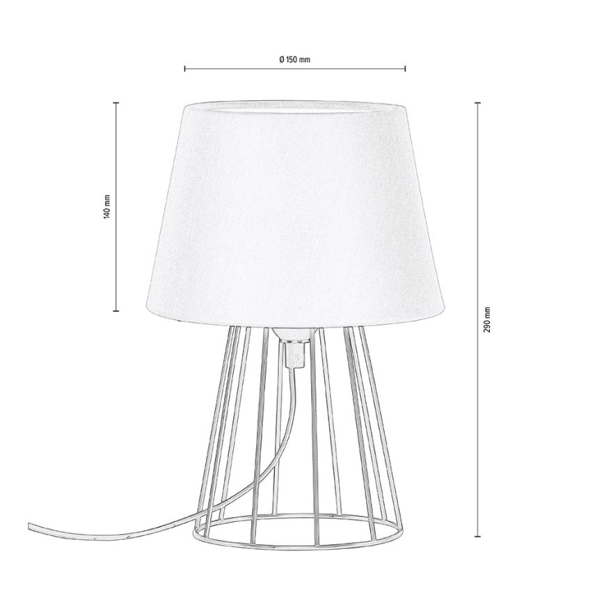 Spot-Light - Bordslampa MANGOO 1xE27/40W/230V svart