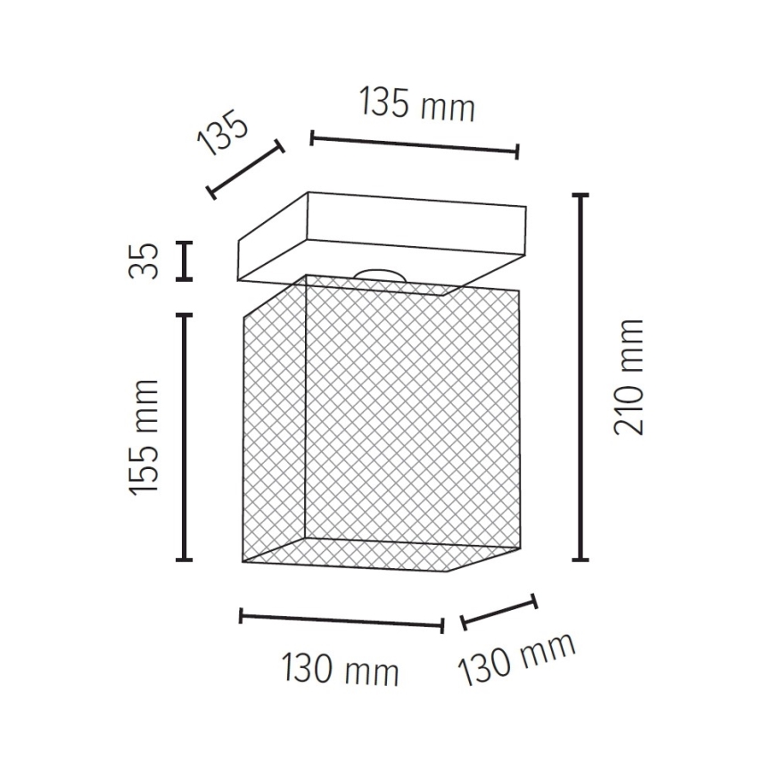 Taklampa NORMAN WOOD 1xE27/25W/230V matt ek