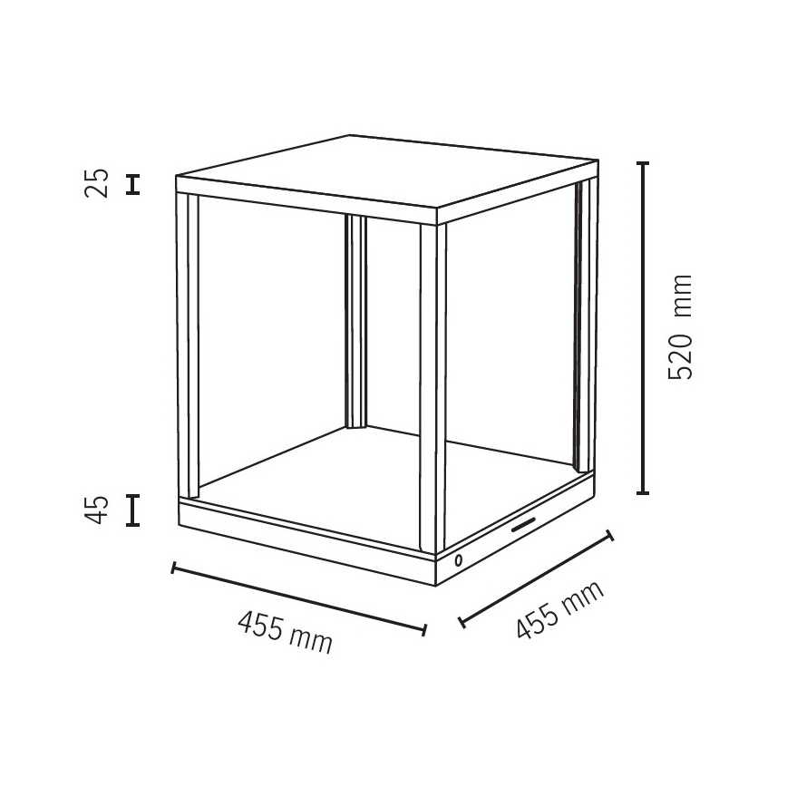 LED Touchdimmerbar bordslampa RAMME LED/24W/230V matt ek