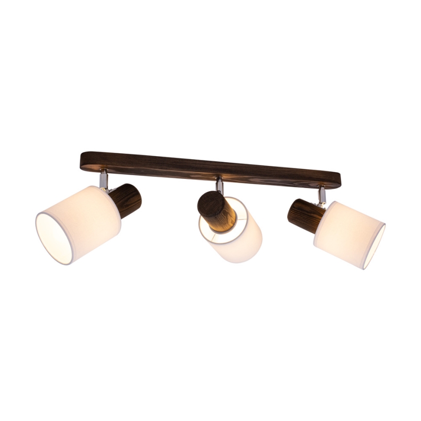 Taklampa TRENDY 3xE27/15W/230V i furu