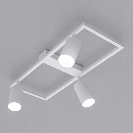 Spotarmatur 3x GU10, 30W, 230V, vit