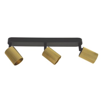 Spotarmatur ELAN 3xGU10/30W/230V guld/svart