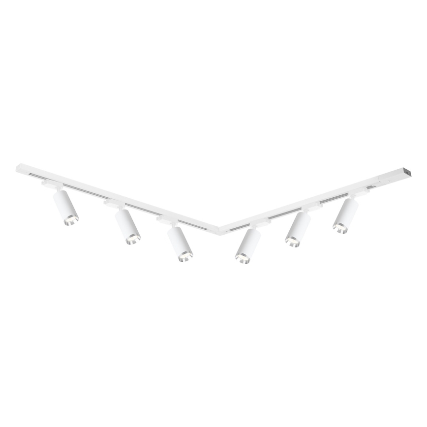 Spotarmatur för skensystem MICA 6xGU10/10W/230V vit/mattkrom