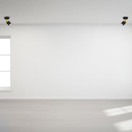 Spotarmatur JOKER 1xGU10/25W/230V svart/guld