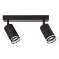 Spotarmatur PIPE 2xGU10/10W/230V svart