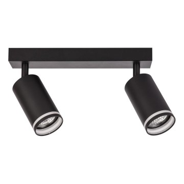 Spotarmatur PIPE 2xGU10/10W/230V svart