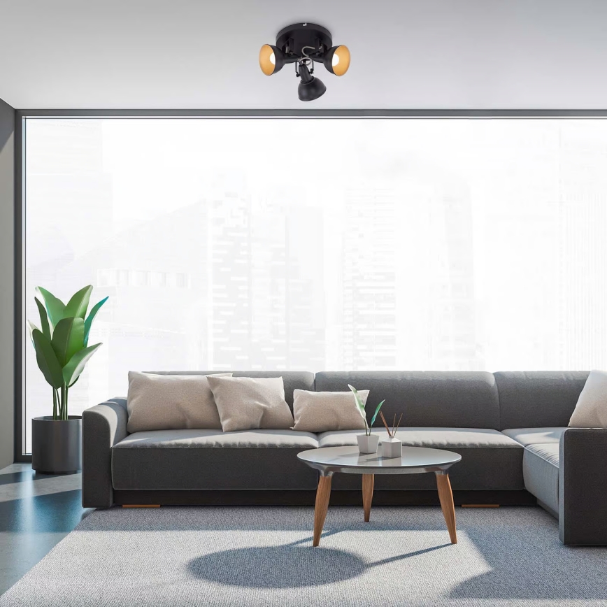 Spotlampa 3xE14/40W/230V svart