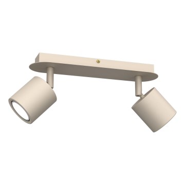 Spotlampa DEMIA 2xGU10/8W/230V beige