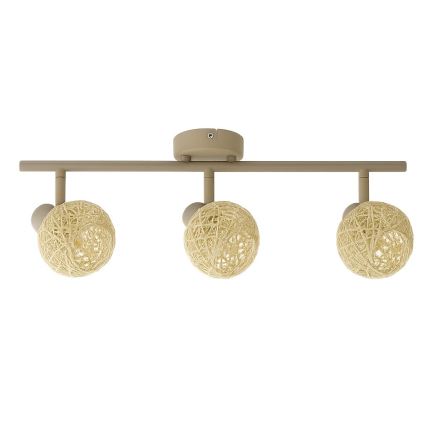 Spotlampa DEX 3xE14/10W/230V beige/krämfärgad