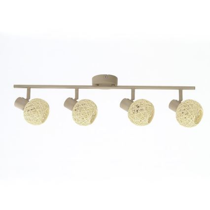 Spotlampa DEX 4xE14/10W/230V beige/krämvit