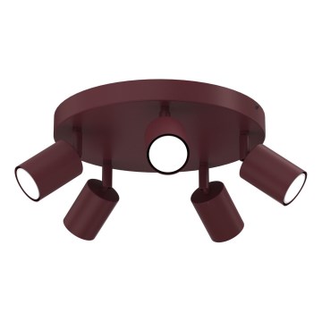 Spotlampa FUN 5xGU10/8W/230V bordeaux