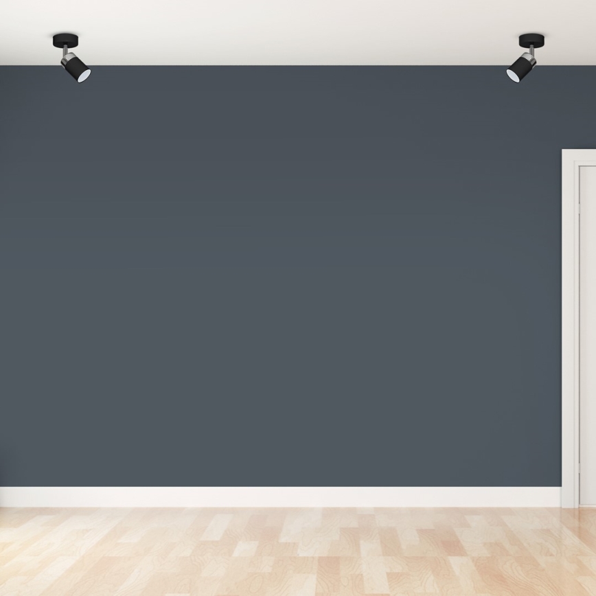 Spotlampa JOKER 1xGU10/25W/230V svart/polerad krom