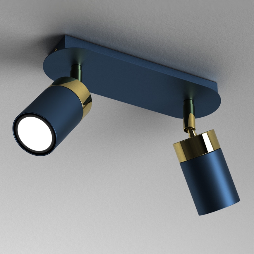 Spotlampa JOKER 2xGU10/25W/230V blå/guld