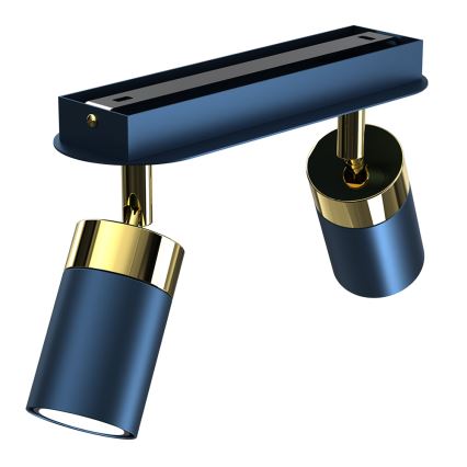 Spotlampa JOKER 2xGU10/25W/230V blå/guld