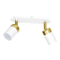 Spotlampa JOKER 2xGU10/25W/230V vit/guld