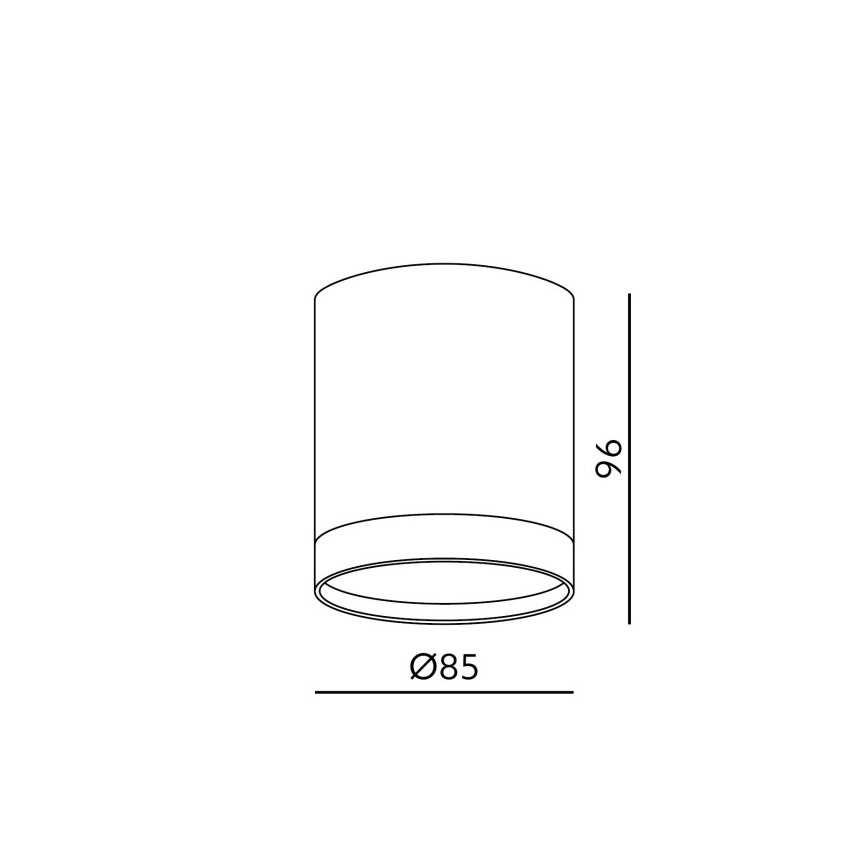Spotlampa OH12 1xGX53/35W/230V 9,6 cm svart