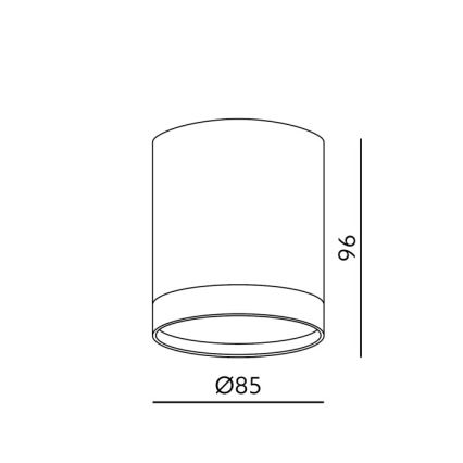 Spotlampa OH12 1xGX53/35W/230V 9,6 cm vit