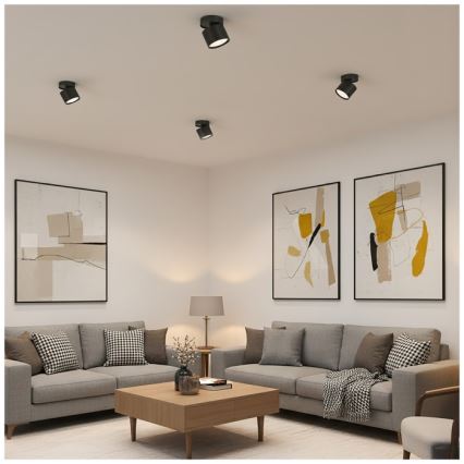 Spotlampa OH12F 1xGX53/35W/230V 8,5 cm svart