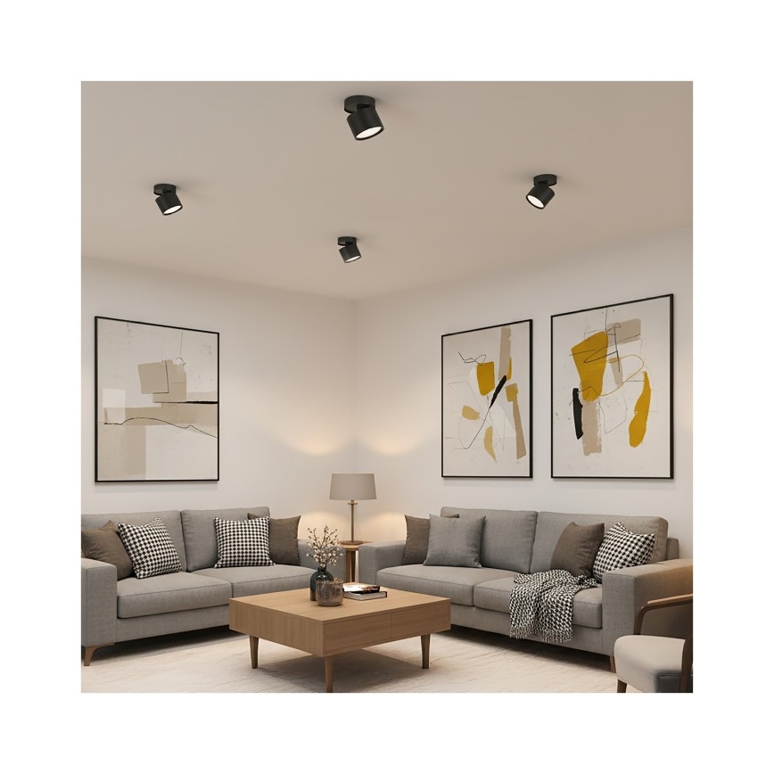 Spotlampa OH12F 1xGX53/35W/230V 8,5 cm svart