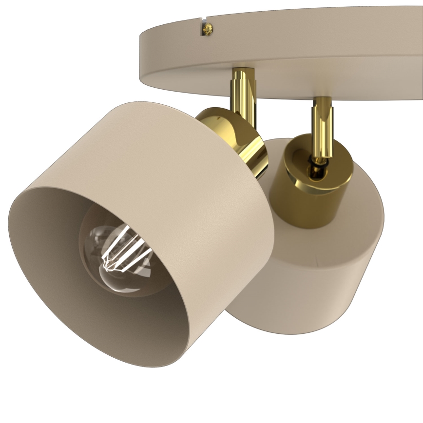 Spotlampa PARKLA 3xE27/15W/230V beige/guld