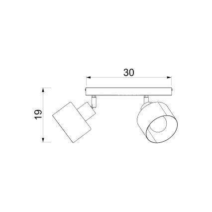 Spotlampa PARKLA 3xE27/15W/230V beige/guld