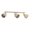 Spotlampa PARKLA 3xE27/15W/230V beige/guld