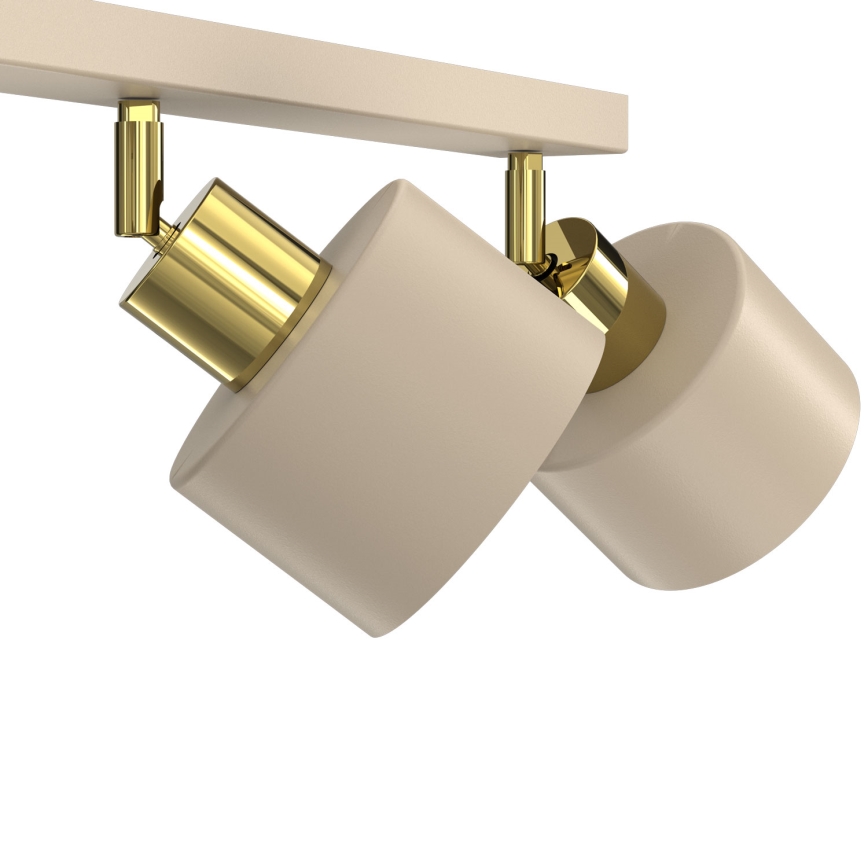 Spotlampa PARKLA 3xE27/15W/230V beige/guld