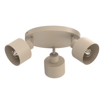 Spotlampa PARKLA 3xE27/15W/230V beige