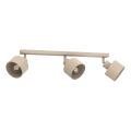 Spotlampa PARKLA 3xE27/15W/230V beige