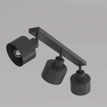 Spotlampa PARKLA 3xE27/15W/230V svart