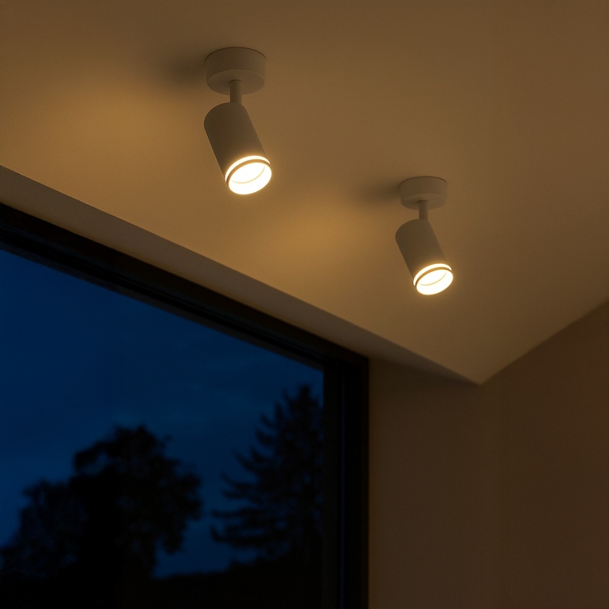 Spotlampa PIPE 1xGU10/10W/230V vit