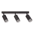 Spotlampa PIPE 3xGU10/10W/230V svart
