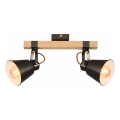 Spotlampa RETRO 2xE27/40W/230V brun