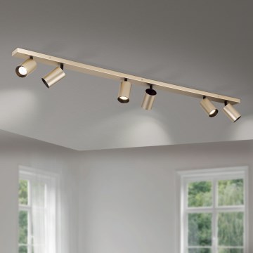 Spotlampa SEAN 6xGU10/13W/230V guldfärgad