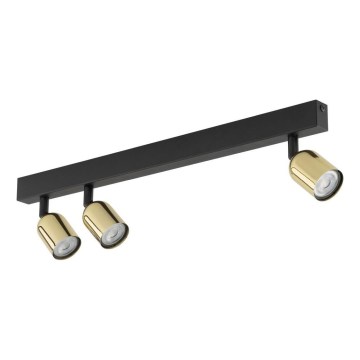 Spotlampa TOP 3xGU10/10W/230V svart/guld