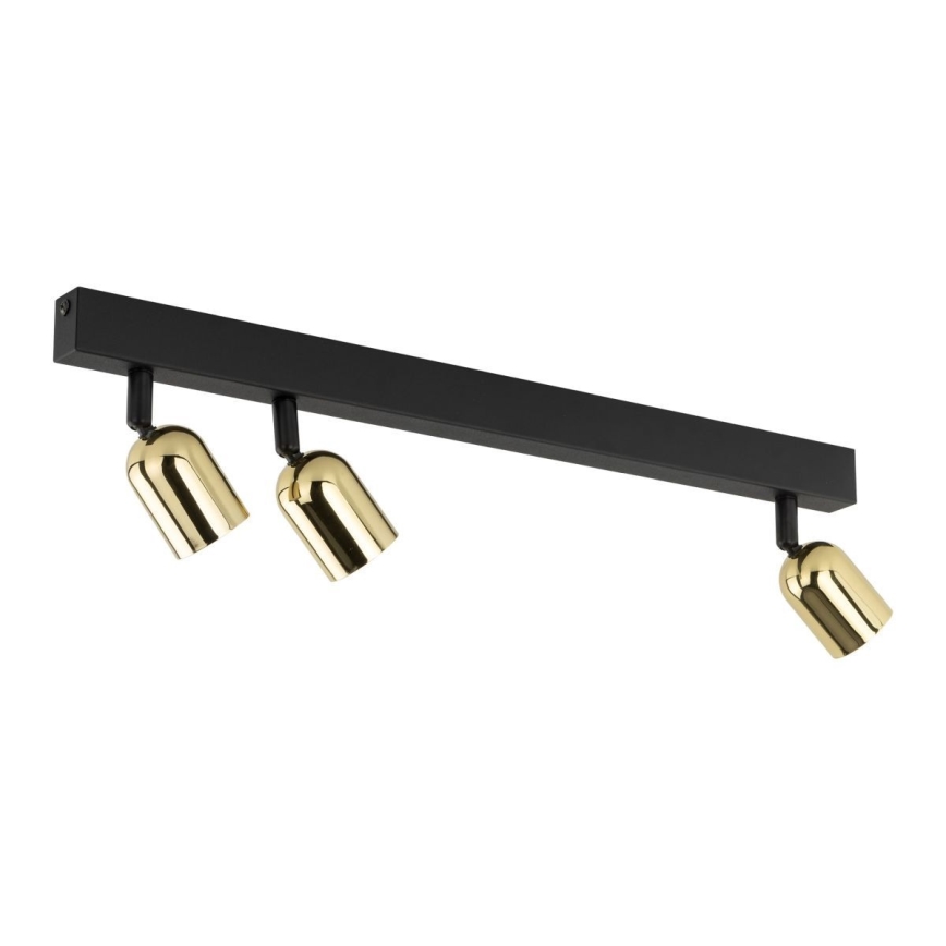 Spotlampa TOP 3xGU10/10W/230V svart/guld
