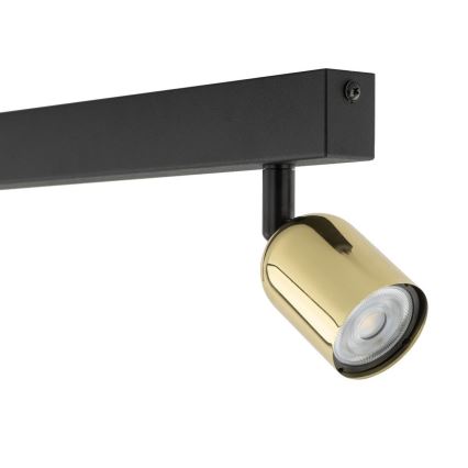 Spotlampa TOP 3xGU10/10W/230V svart/guld