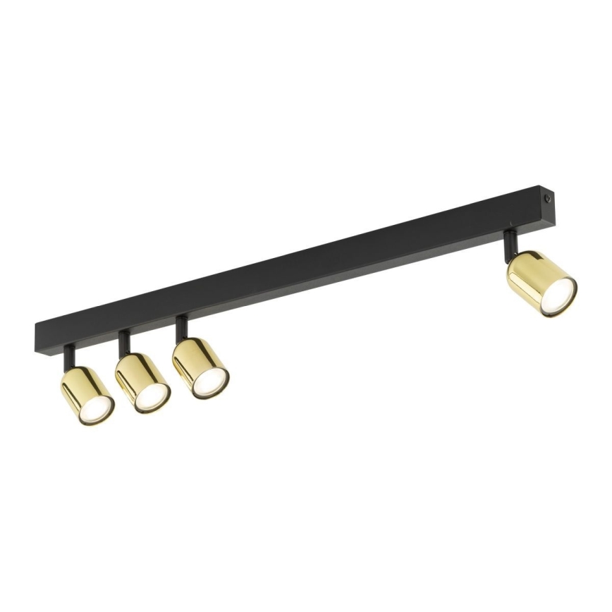 Spotlampa TOP 4xGU10/10W/230V svart/guld