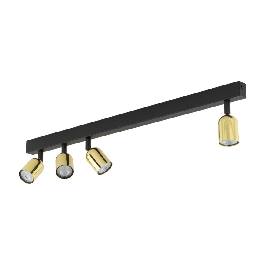 Spotlampa TOP 4xGU10/10W/230V svart/guld
