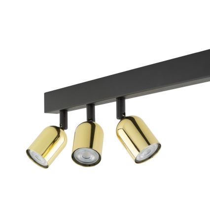 Spotlampa TOP 4xGU10/10W/230V svart/guld