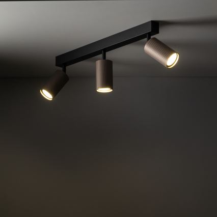 Spotlampa TUNE 3xGU10/10W/230V svart/brun